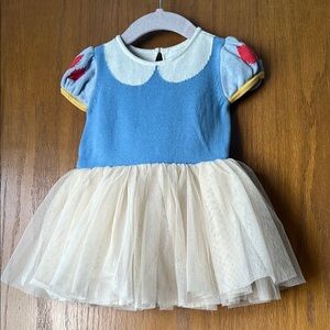 Gap Disney “Snow White” Princess Dress w/Blue Bodice and Cream Tulle Skirt 6-12m